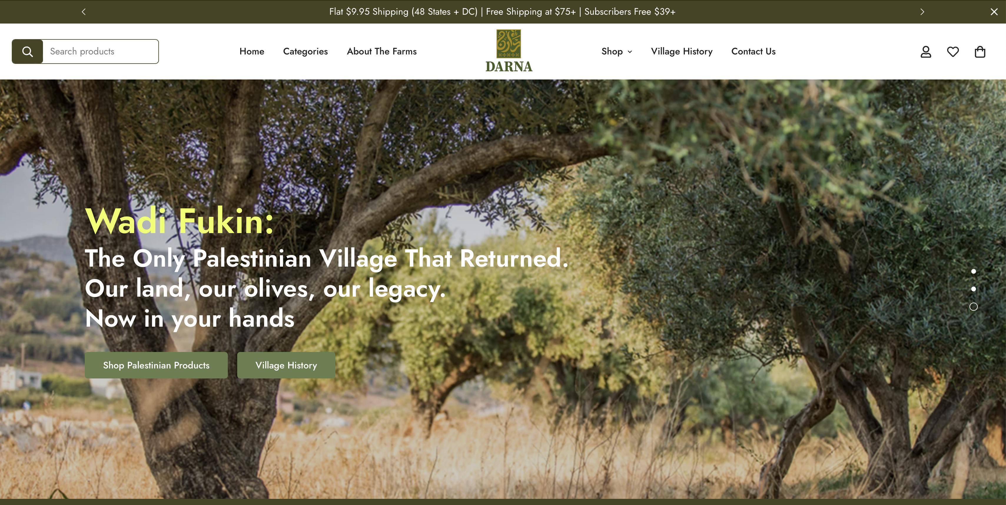 Darna Palestine website